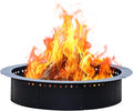 42 inch Outdoor Fire Pit Liner, Round Heavy Duty Fire Pits, Rim Insert Firepit for Outside, DIY Campfire Fireplace