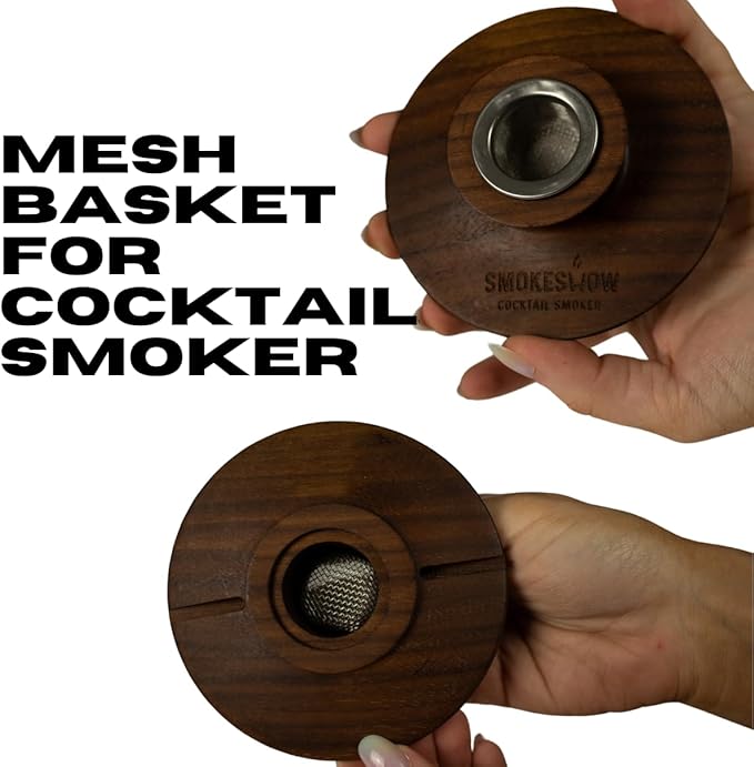 Cocktail Smoker Replacement Mesh Basket & Stainless Steel Wire Brush for Cleaning by Smokeshow (1-Pack)