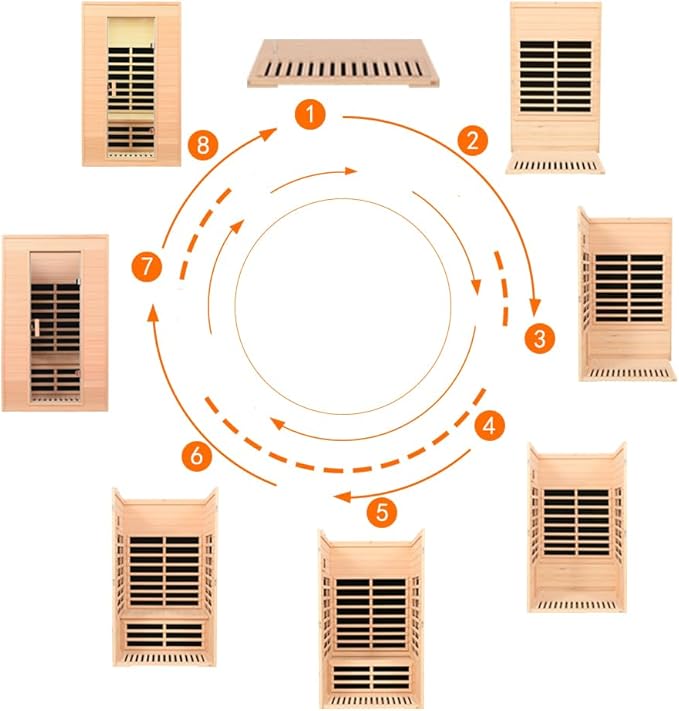 2 Person Infrared Sauna, Low EMF Infrared Saunas for Home 2 Person Indoor Home Sauna Canadian Hemlock Wooden Sauna Room with Bluetooth Speakers, LED Reading Lamps, 1500Watt