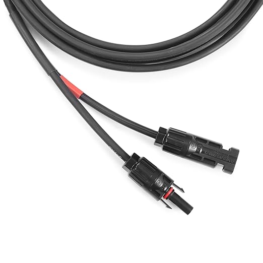 Solar Cable 40 Feet 2x12 AWG Twin Wire Solar Extension Cable, Copper Strand with Female and Male Connectors on Single end, Solar Panel Wire & Adaptor for Home, Shop and RV Solar Panels