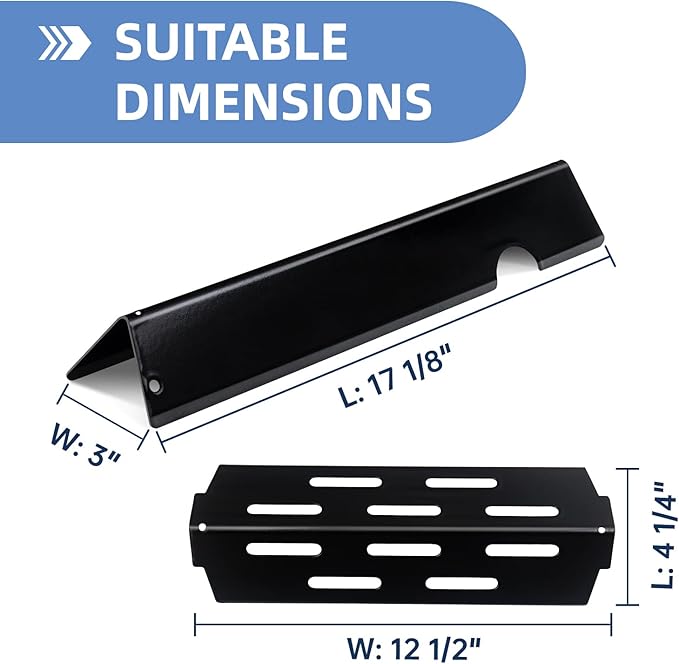 Heat Shield Gas Grill Replacement Parts for Weber Genesis II 200 Series E210 S210 LX E240 LX S240, Set of 2+3 Pack Flavorizer Bars