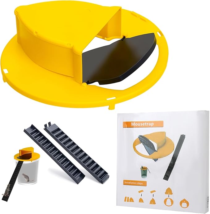 Mouse Trap Bucket 1PACK Adapted to 5 Gallon Bucket Lid Rat Trap Automatic Reset for Indoor Outdoor Use Reusable