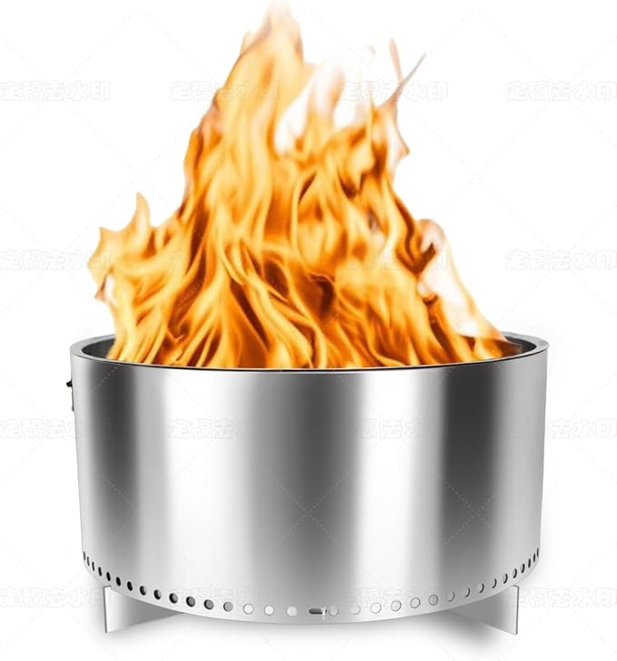 27" Smokeless Fire Pit, Wood Burning Camping Stove with Removable Stand & Ash Pan, Portable Outdoor Bonfire Fire Pit, Stylish Practical Solo Stoves for Camping Backyard Patio Beach