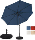 Sundale Outdoor Olefin 5-Year-Non-Fading Patio Umbrella with Sand Bag Umbrella Base, Outdoor Umbrella with Tilt and Crank