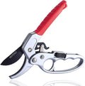 Ultra Sharp Germany Steel Pruning Shears - Cuts 3X Easier, Weak Hand Arthritis Snips, Rust-Resistant, Effortlessly 1-Inch Cut Capacity Garden Scissors, Ergonomic Handle (Red)