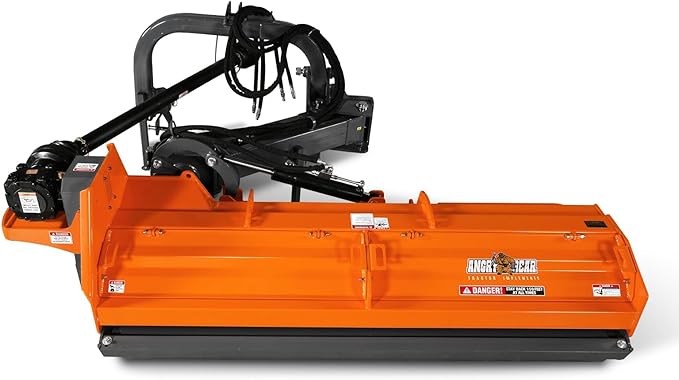 96" Heavy Duty PTO Drive 3 Point Offset Ditch Bank Verge Flail Mower for 90-120HP CAT 2 Tractor, 130'' Offset Distance,55°/90° Rotation Angle, 20 Hammers, Model VBM86