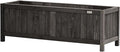 NatraHedge 15" Hampton Contemporary Black Wooden Planter Box Indoor and Outdoor Use for Patio Garden (44" x 15" x 15")