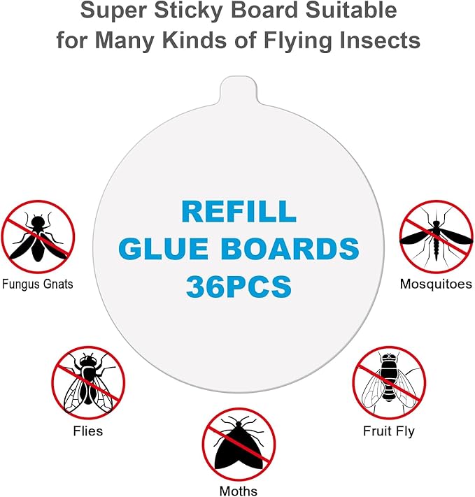 4.3-inch Katchy Replacement Rubber Plate, Indoor Rubber Plate Filled with Sticky Card Suitable for Indoor Insect, Fly, and Mosquito Trap, Insect Trap, and Mosquito Lamp