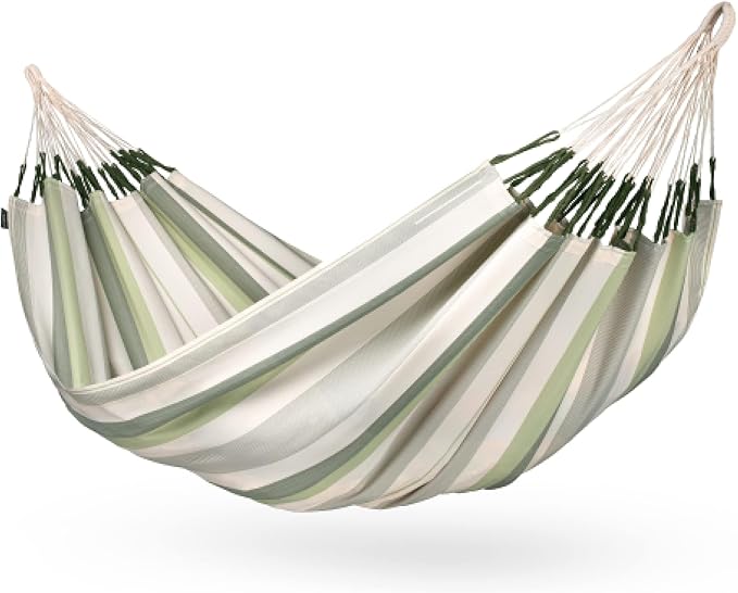 LA SIESTA Brisa Classic Hammock, Handmade, Weather-Resistant, Tear-Resistant Hammock for Indoor & Outdoor Relaxation, Size-King - Cedar