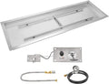 Stanbroil 36 x 12 Inch Rectangular Drop-in Gas Fire Pit Kits with All Accessories Required for DIY Fire Pit Project, Propane Gas Version, 150,000 BTU’s Max