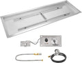 Stanbroil 24 x 8 Inch Rectangular Drop-in Gas Fire Pit with Spark Ignition Kit, 304 SS, Propane Gas Version, 90,000 BTU’s Max