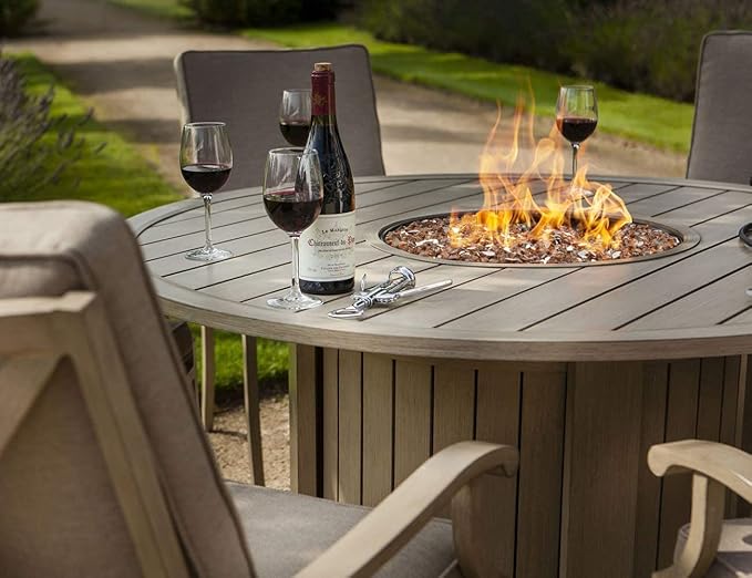 Onlyfire 10 pounds Fire Glass for Propane Fire Pit and Gas Fireplace, 1/2 Inch Reflective Firepit Glass Rocks for Fire Pit Table and Fire Bowl, High Luster Copper