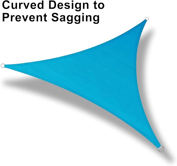 LOVE STORY Custom Size 8'x10'x12.8' Turquoise Blue Sun Shade Sail Right Triangle Sunhsade Fabric Awning Canopy for Patio Backyard Carport Pergola (Customized)