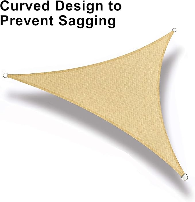 LOVE STORY Custom Size 7'x10'x12.2' Sand Sun Shade Sail Right Triangle Sunhsade Fabric Awning Canopy for Patio Backyard Carport Pergola (Customized)