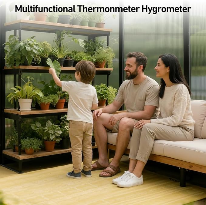 Sturdy 8x8 FT Outdoor Greenhouse Kit, Walk-in Aluminum Greenhouse with Sliding Door & Screened Vent Window for Ventilation, for Backyard, Garden, Vegetables & Flowers, Black