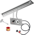 Skyflame 48 x 6 Inch Liner Fire Pit Pan Kit, Stainless Steel Drop-in Fire Pit Pan and Burner, Come with Spark Ignition and Propane Hose, Indoor/Outdoor Fire Table DIY Decorative