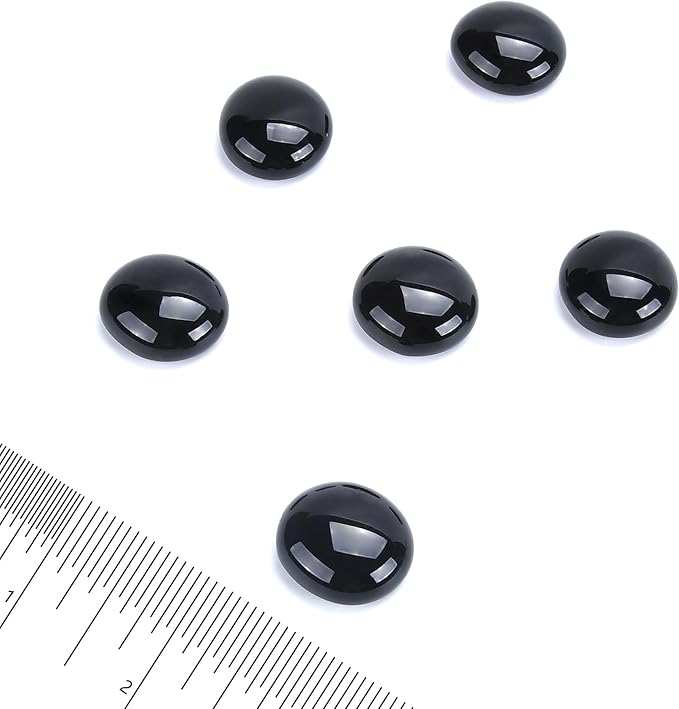 GasSaf Blue Fire Glass Beads for Outdoor Fire Pit, Fireplace, Replaces Existing Gas Logs & Lava Rocks, 3/4 Inch Glass(10 Pound)(Onyx Black)