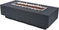 Granville Concrete Fire Pit 60" x 27" Outdoor Patio Firepit Includes Lava Rocks Modern Fire Pits & Outdoor Fireplaces for Garden, Deck, Indoor & Outdoor Heating