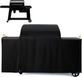 Waterproof Grill Cover for Traeger Woodridge Pro & Woodridge Elite Wood Pellet Smoker, with Additional Side Zipper, Full-Length 600D All Weather Outdoor Accessories Bac776 (Cover Only)