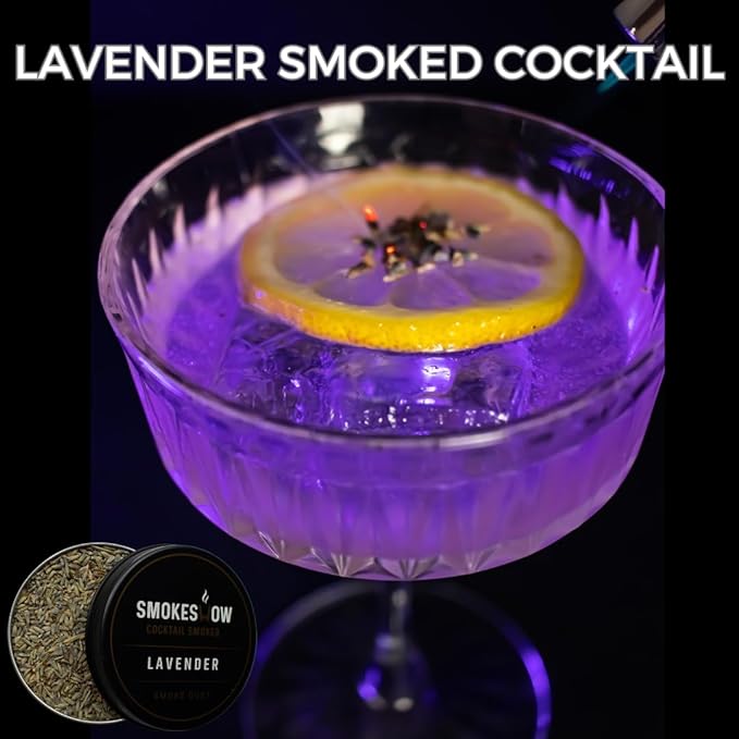 Wood Chips for Cocktail Smoker 4 oz tin. Add Flavors to Your Smoked Drinks (Lavender)