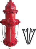 SHGYIBRISK Fire Hydrant for Dogs to Pee On: Dog Fire Hydrant Pee Post Outdoor - 13" Training Post Statue for Yard Garden (Red)