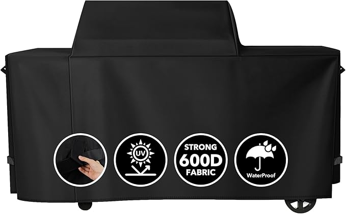 Heavy Duty 600D Grill Cover Fit for Traeger Grills BAC776 Woodridge Pro Grill Cover and Woodridge Elite Cover, Woodridge Pro Replacement Grill Accessories