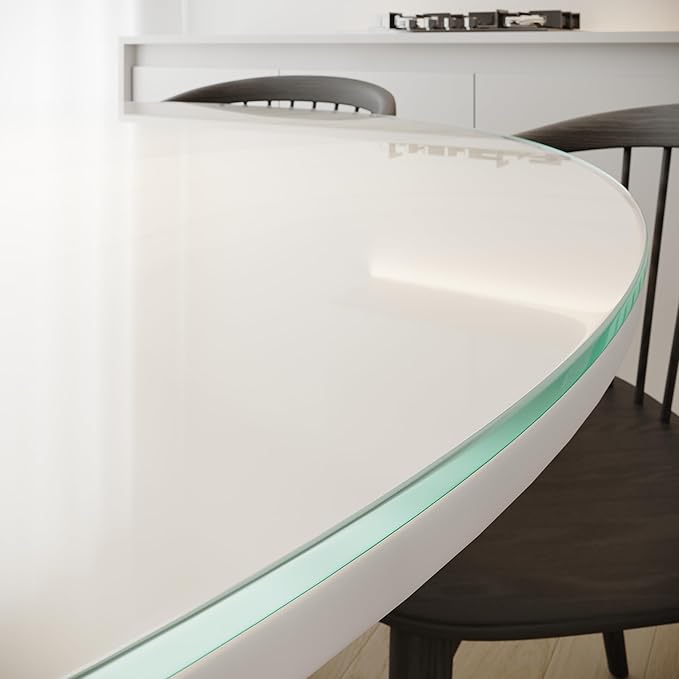 Royalty 20" Inch Round Tempered Glass Table Top – Clear Table Top Glass – Useful for Replacement, Tabletop Protector, Patio, Dining, Coffee, Desks - 1/4" Thick Flat Polished Edge