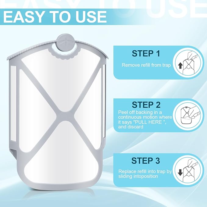 Flying Insect Trap Refills & 16 Cartridges, Compatible with ZEVOM364A Refill (16 Cartridges)