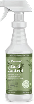 Lizard Control Spray - 32 Fl Oz Natural Peppermint Spray for Lizards - Reptile Deterrent Indoor & Outdoor Use - Safe Around Kids & Pets & Keeps Reptiles Away