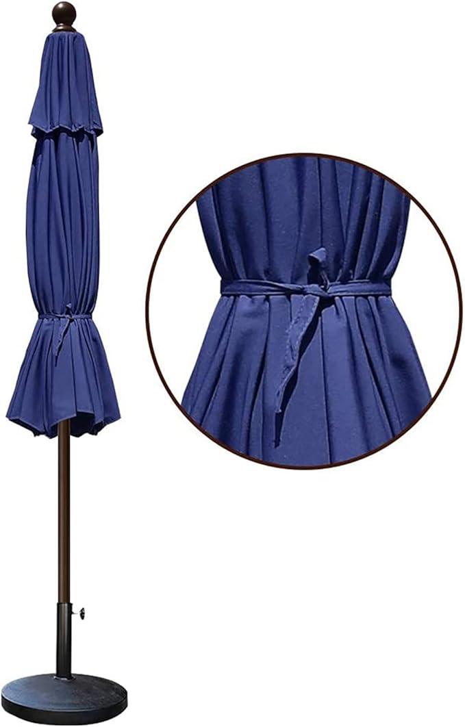 EliteShade USA 10-Year-Non-Fading 9Ft Market Umbrella Patio Umbrella Outdoor Table Umbrella with Ventilation, Navy Blue