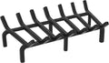 Fireplace Log Grate, Heavy Duty Solid Steel Wood Rack Stove Firewood Holder for Indoor Hearth Outdoor Fire Pit Chimney Hearth Kindling Tool (24 inch)