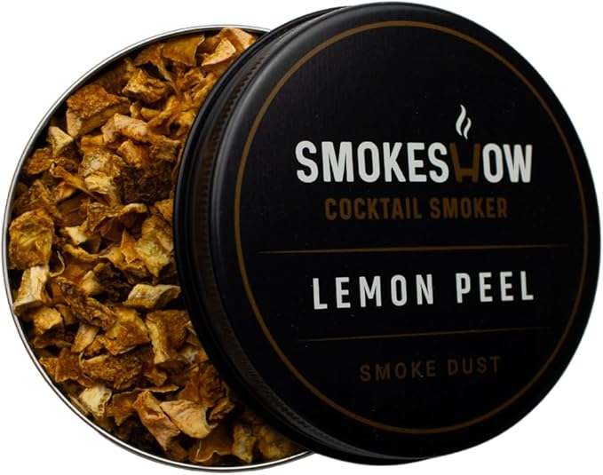 Wood Chips for Cocktail Smoker 4 oz tin. Add Flavors to Your Smoked Drinks (Lemon Peel)