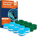 32 PCS Ant Killer Gel Bait Stations, Extra Strengthen Ant Bait Traps, Long-Lasting Effective Pest Gel for Carpenter Ants and Other Common Household Ants, No Mess Easy Use, Safe for Pets and Kids