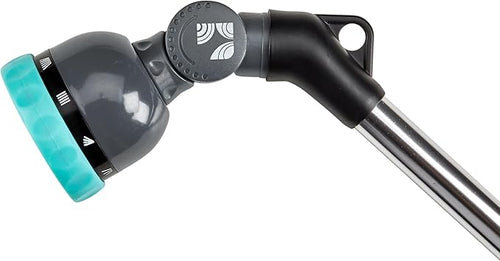 18 Inch Water Hose Wand Featuring 9 Spray Patterns and a Pivot Head 600001 with Comfort Grip and Thumb Control by New England Garden Tools for Cleaning, Watering Plants & Yards, Washing Cars & Pets