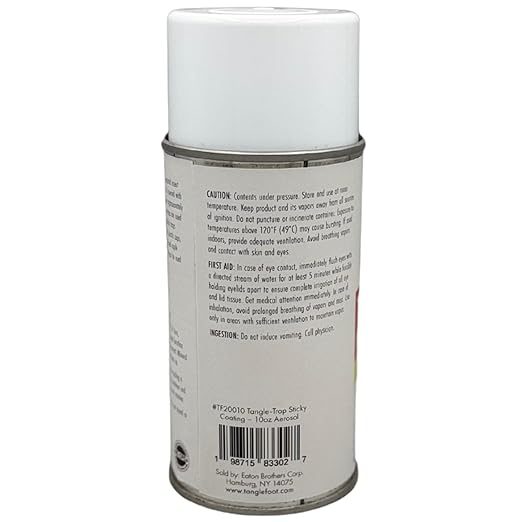 Tanglefoot Tangle-Trap Sticky Coating Aerosol Spray, 10oz – Long-Lasting Adhesive for DIY Insect Traps, Garden & Home Use, Easy Application
