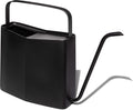 Modern Sprout Brass Finish Plant Watering Can - 3L Capacity - Long Spout Stainless Steel Vessel for Outdoor & Indoor Plants - Rust Resistant - Garden Accessory for Houseplants & Decorative Use (Black)