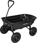 BILT HARD 600 lbs Poly Garden Dump Cart with 180° Rotating Handle, 4 Cu.Ft. Capacity Heavy Duty 4 Wheel Garden Carts for Yard, Outdoor