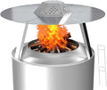 Heat Deflector for Solo Stove Yukon 27", 304 Stainless Steel Heat Diffuser with Handle & Legs,Heat Radiation for Wider Warmth Area, Compatible with Yukon 27" Outdoor Fire Pits, for Backyard, Camping