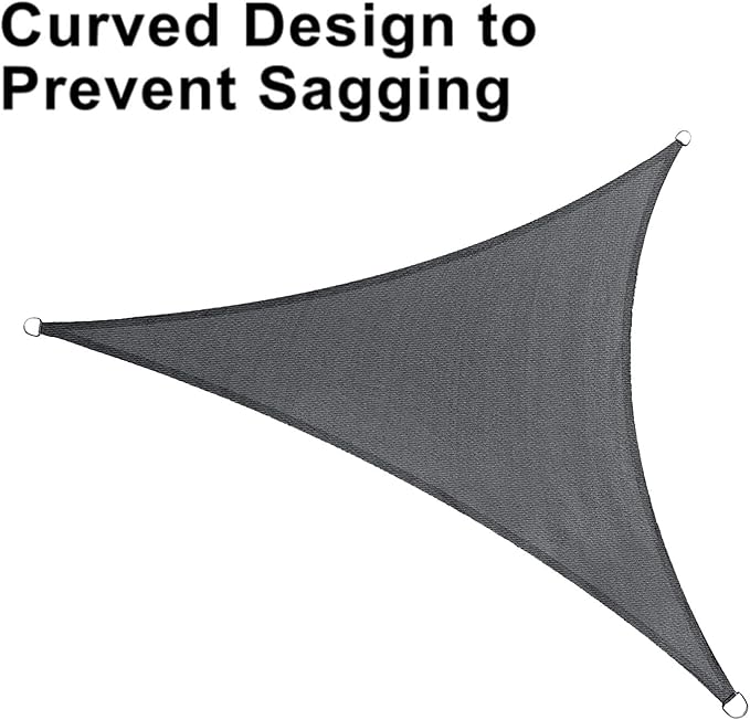 LOVE STORY Custom Size 6'x10'x11.7' Dark Grey Sun Shade Sail Right Triangle Sunshade Fabric Awning Canopy for Patio Backyard Carport Pergola (Customized)