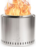 19.5 inch Stainless Steel Smokeless Fire Pit, Outdoor Smokeless Firepit, Wood Burning Fire Pits for Camping, Bonfire, Low Smoke Firepit for Outside (Vertical Hole)