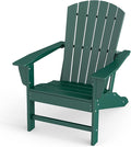 BRIOPAWS Adirondack-Chair | Fire Pit Chair | Oversized | HDPE Plastic | Weather Resistant | for Deck Outdoor Poolside Campfire | Forest