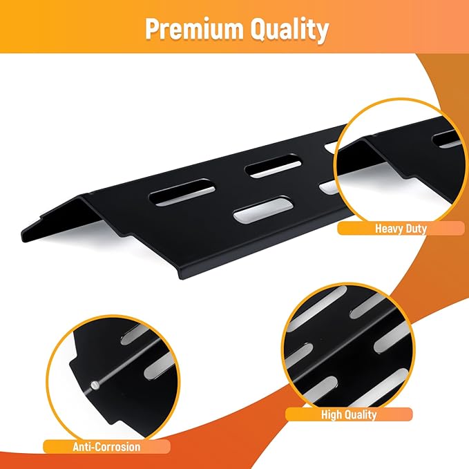 RuiTEERS Grill Flavorizer Bars Heat Deflectors BBQ Gas Grill Replacement Parts for Weber Genesis II E-410, S-410, LX E-440, S-440, Weber 66041, 66033, 66796, 17" Porcelain Steel Grill Heat Plate