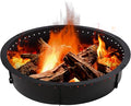 45 inch Fire Pit Ring,Large Round Firepit for Outdoor Fire Liner Wood Burning Heavy Duty Metal Campfire Ring Above or In-Ground, Black 45-Inch Outer/40-Inch Inner Diameter