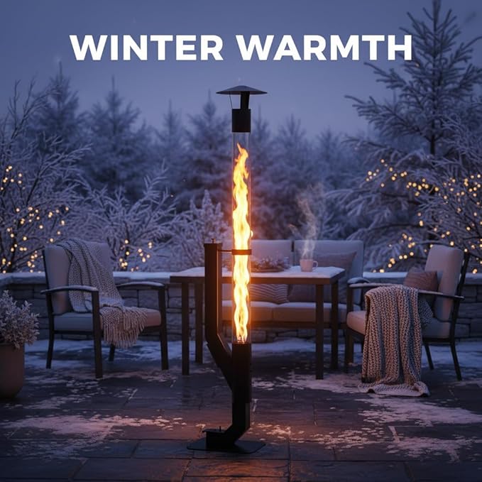 yoyomax Wood Pellet Patio Heater,Outdoor Pellet Heater,Portable Wood Pellet Fire Pit with Ash Tray Patio Rocket Stove for Backyard Camping Garden Balcony
