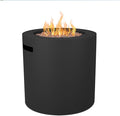 Real Flame Aegean 24" Round Propane Gas Fire Pit Table with Hidden Tank, 50,000 BTU, Powder-Coated Steel, Push-Button Ignition, CSA Certified, Lava Rock, Storage Cover, Stainless Steel Burner with Lid