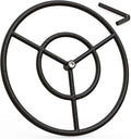 onlyfire 24 Inch Round Fire Pit Burner Ring for Natural Gas & Propane Fire Pit and Fireplace, Alloy Steel DIY Firepit Burner for Both Indoor and Outdoor, BTU 296,000 Max