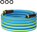Heavy Duty 25 FT Garden Hose 5/8" : Flexible Rubber Water Hose - Leakproof Hose Male to Female Fittings - Durable Hose for Yard, Lawn, Car Wash, Outdoor, Watering, Green