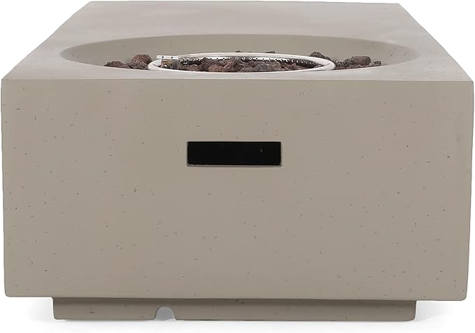 Propane Fire Pit Table, 56 Inch Firepits for Outside, Rectangular Gas Fire Pit for Outside Patio, Propane Fire Table, 50000BTU, Light Grey