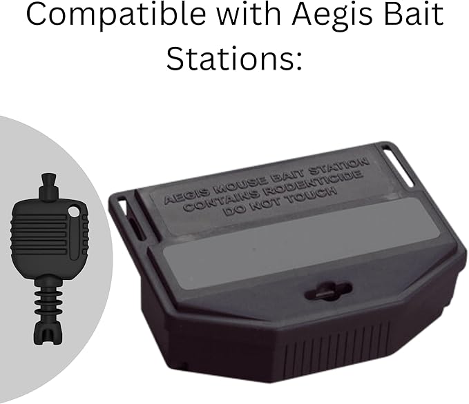 Key for Aegis Mouse Bait Stations - Rat Bait Station Key Compatible with Aegis RP, Mouse and Anchor Bait Stations - Comes with Robby’s Cloud Keychain (1 Pack)