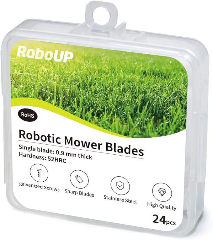 T1200Pro Wire-free Robot Lawn Mower with 24 Replacement Blades, Automatic Robot Mower for 0.37 Acre, RTK+Vision, AI Obstacle Avoidance, Adjustable Cutting Height Multi-Zone Mowing Robotic Mower